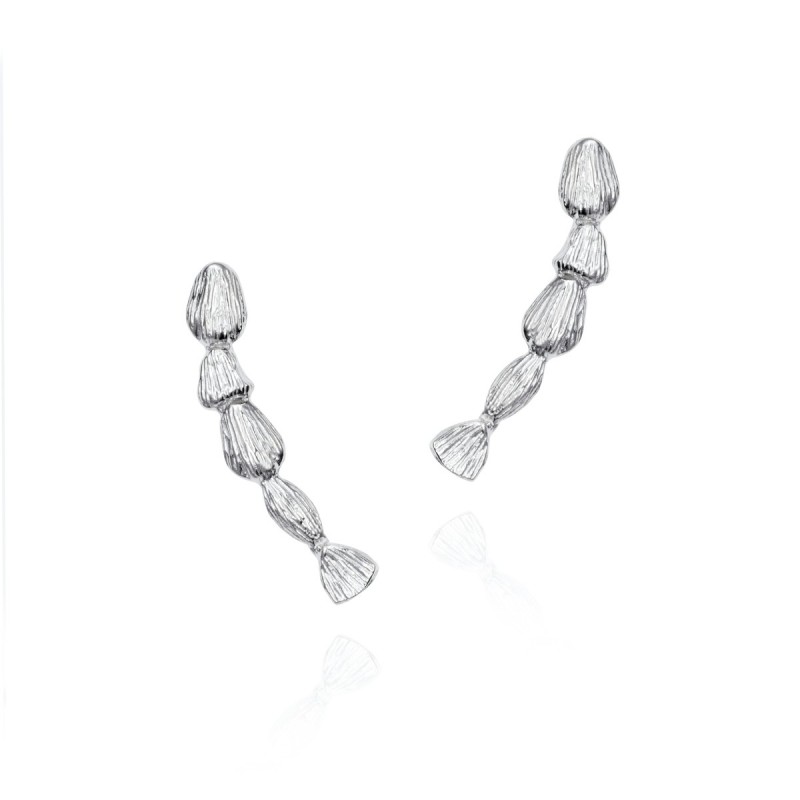 NUGGETS Earrings in Silver.