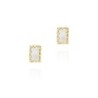 Rectangular spectrolite earrings in 18k gold vermeil