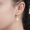 Pendientes ESSENTIAL de Plata.  Baño de Oro 18k