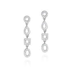 Earrings  DROP in Silver.