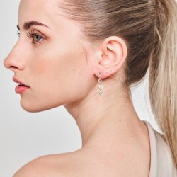 Earrings  DROP in Silver.