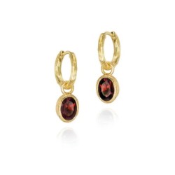 Pendientes GRANATE plata/baño oro