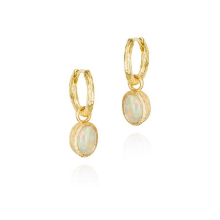 OPAL earrings sterling silver/gold vermeil