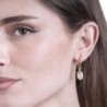Pendientes HERKIMER de Plata.  Baño de Oro 18k