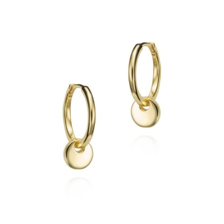 Pendientes FUN de Plata. Baño de Oro 18k