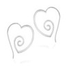 Heart earrings in sterling silver 925