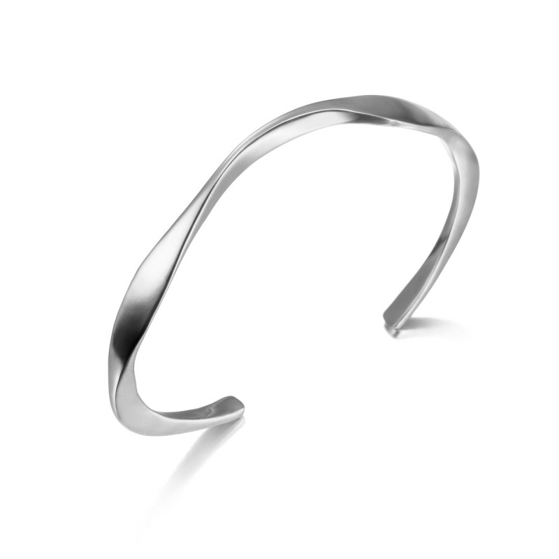 Wavy design bracelet in 925 sterling silver