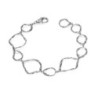Irregular link bracelet in sterling silver