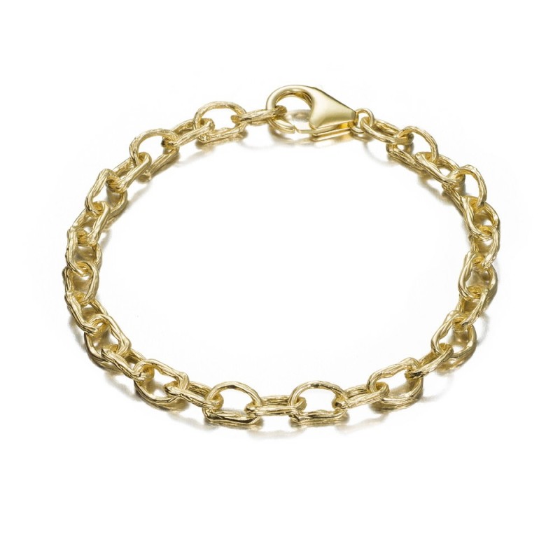 Irregular Interlocking Bracelet in 18k Gold Vermeil