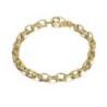 Pulsera irregular entrelazada en baño de oro 18k