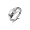 Ring with wavy design in 925 sterling silver