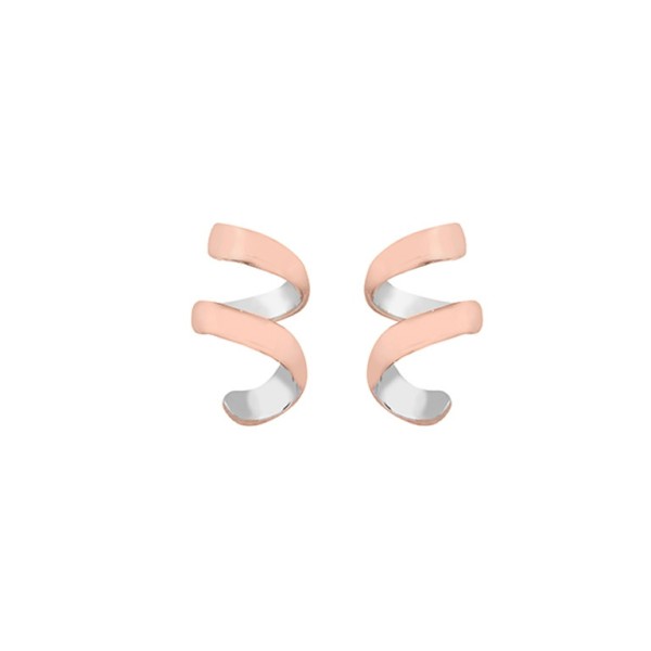 Sterling silver earrings with rose gold plating