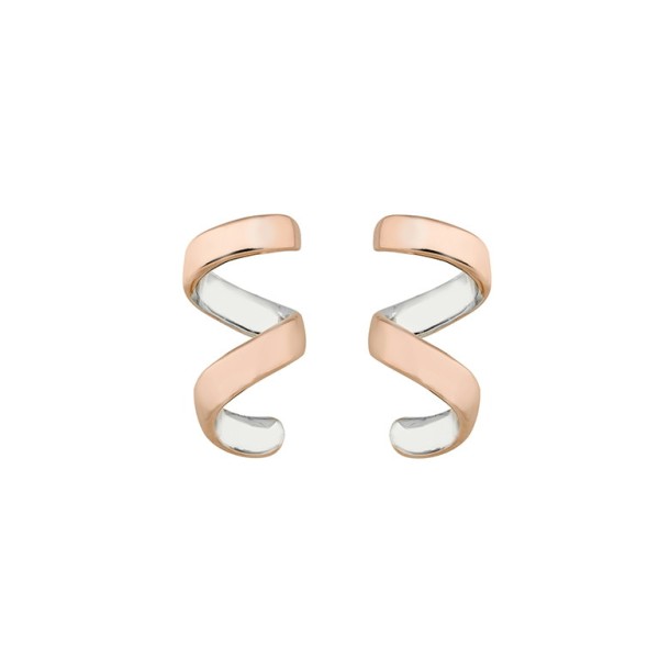 Sterling silver earrings with rose gold plating