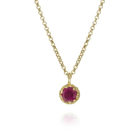 Ruby pendant in sterling silver with 18K gold vermeil
