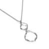 Irregular pendant with two links in sterling silver