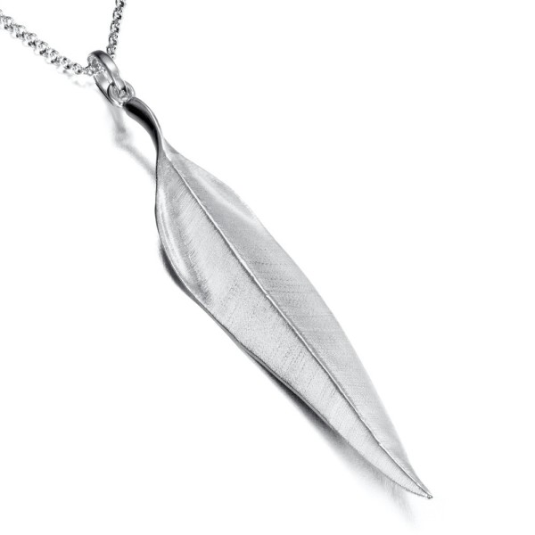 Pendant with leaf in sterling silver 925