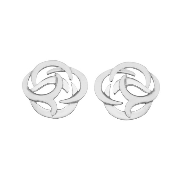 SHIELD Earrings in Silver.