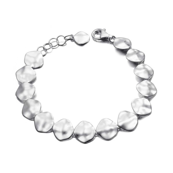 Organic drop bracelet in sterling silver 925