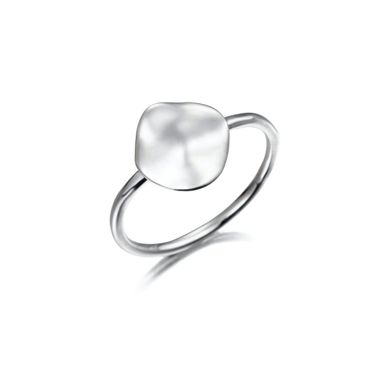 Anillo de gota orgánica de plata de ley 925