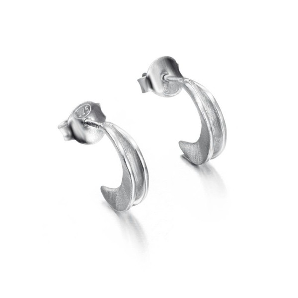 Small organic earrings in 925 sterling silver
