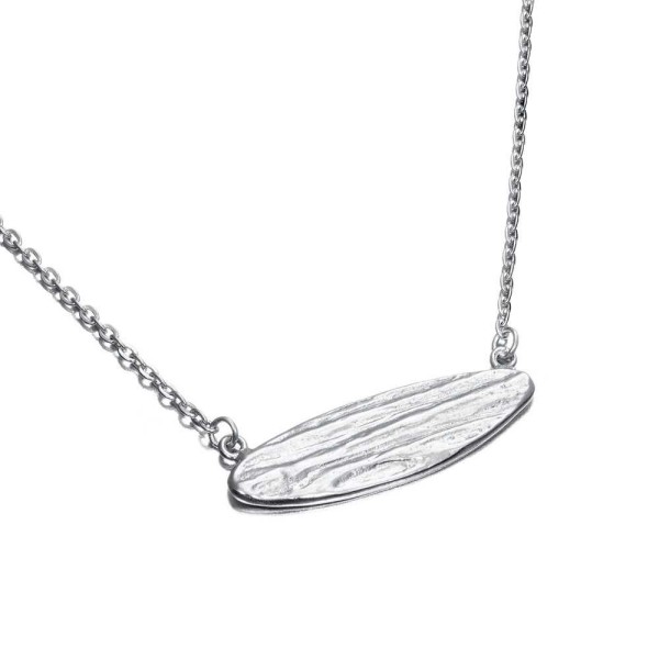 Organic shape necklace in sterling silver 925