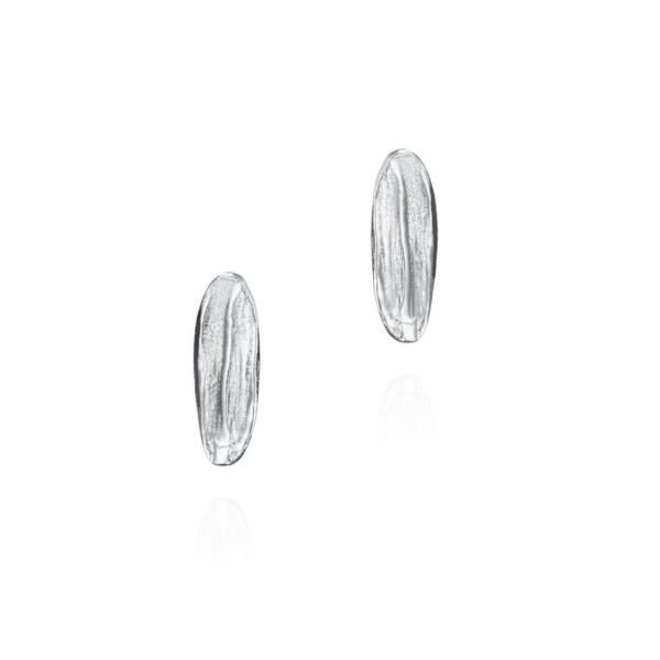 Midi organic shape earrings in sterling silver 925
