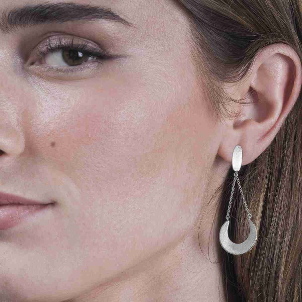 Organic drop earrings in 925 sterling silver