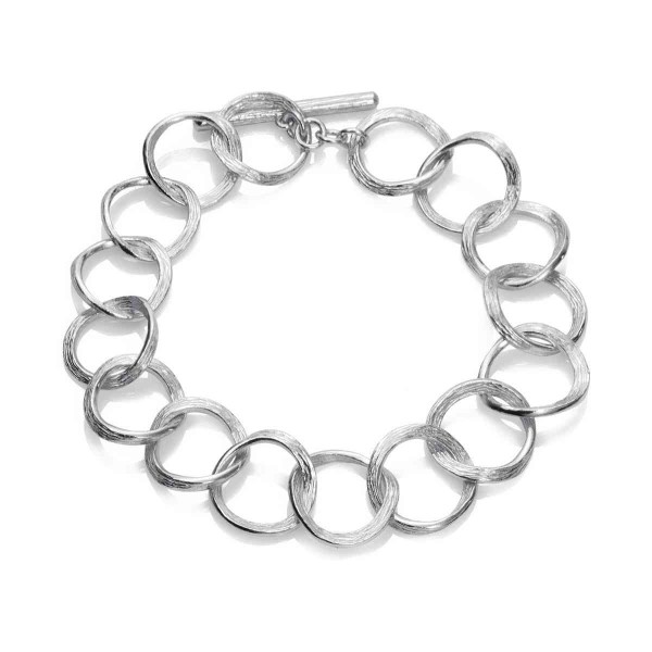 Pulsera de eslabones midi de plata de ley 925