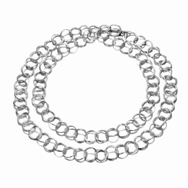Long link necklace in sterling silver 925