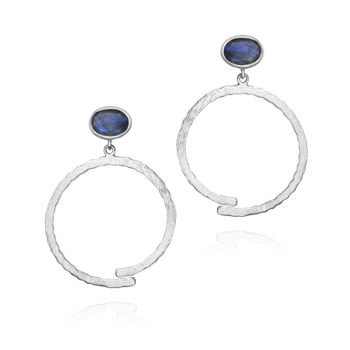 Labradorite sterling silver earrings