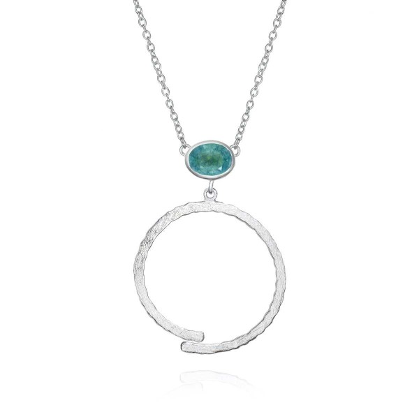 Apatite sterling silver necklace