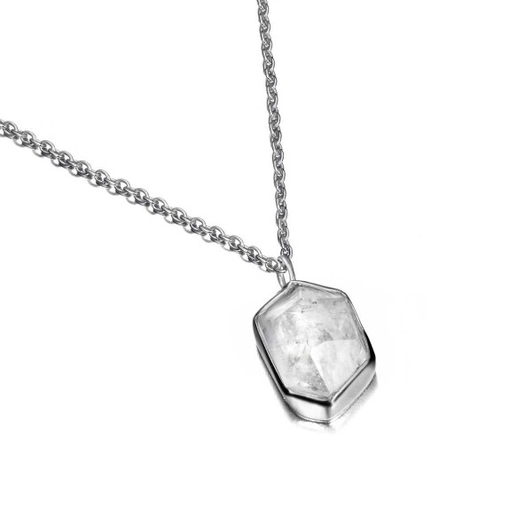 Pendant with herkimer quartz in sterling silver 925