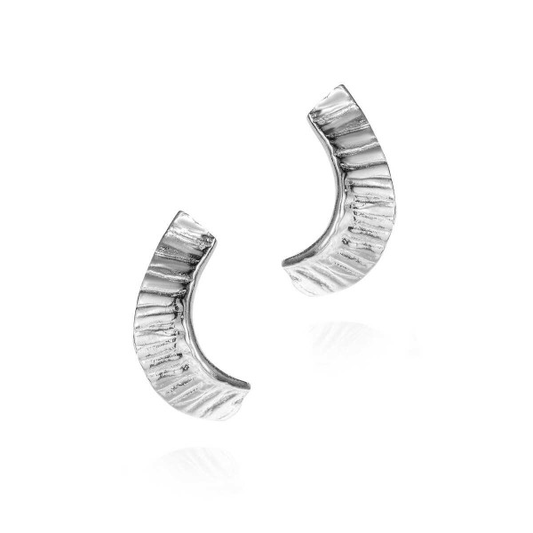 Long nature-inspired earrings in 925 sterling silver