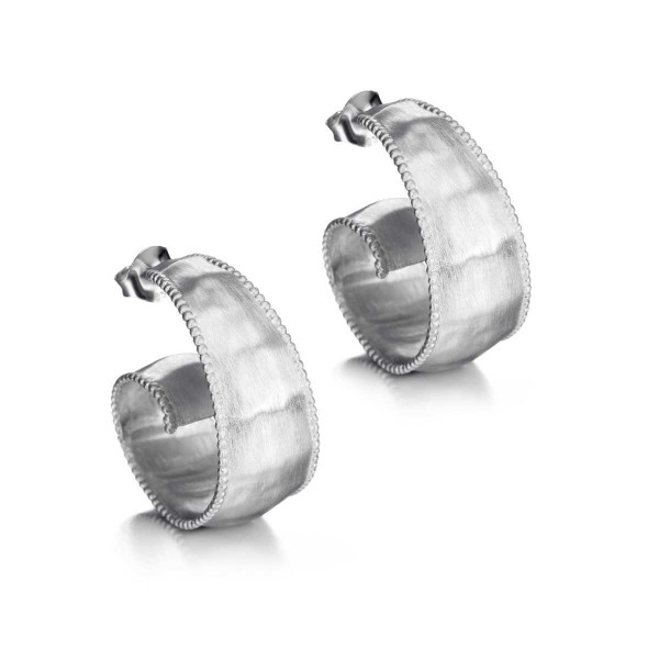Pendientes en espiral de plata de ley 925