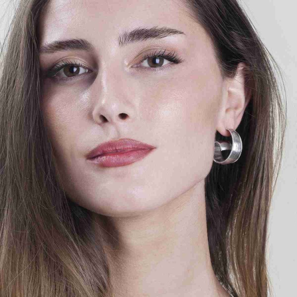 Pendientes en espiral de plata de ley 925