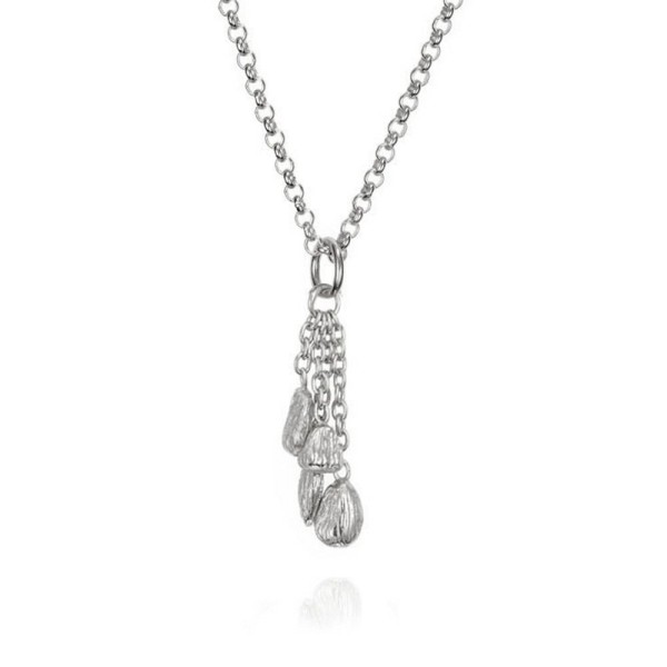 Pendant with an irregular texture in 925 sterling silver