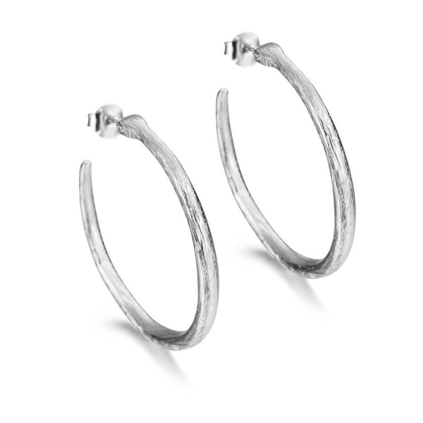 Hoop earrings in sterling silver