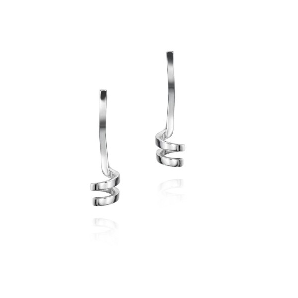 Mini spiral earrings in sterling silver