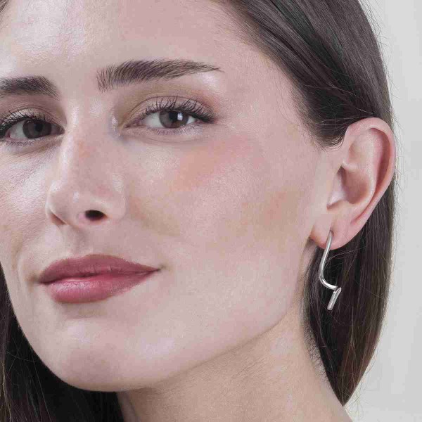 Spiral design earrings in sterling silver