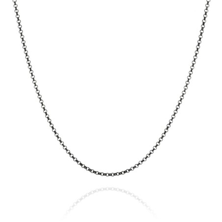 Chain in Silver 45 cm. Black Ruthenium
