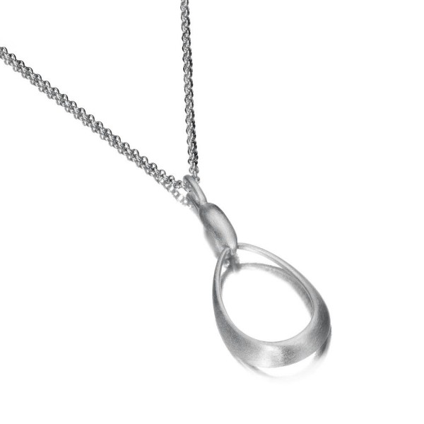 Oval pendant in sterling silver