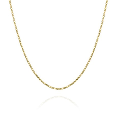 Chain in Silver 45 cm. 18 k Gold