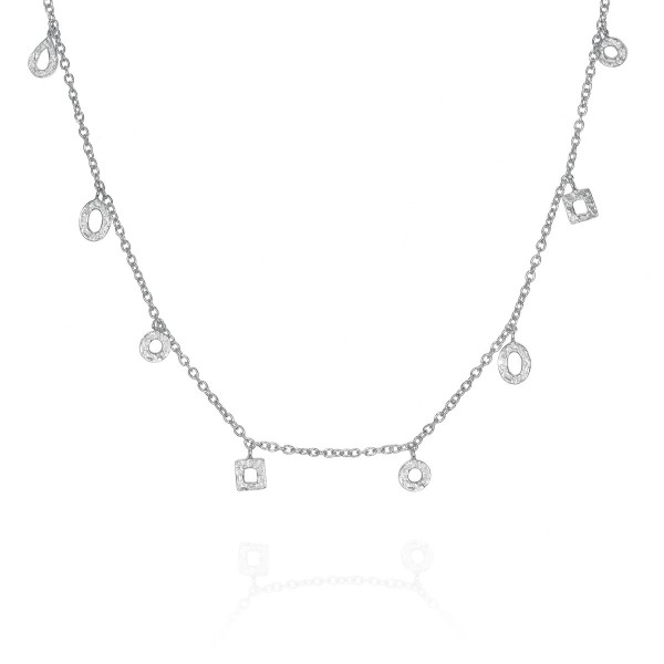 Collar geométrico en plata de ley 925