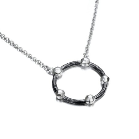 CELESTIAL Necklace in Silver and Black Ruthenium