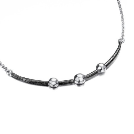 Collar CELESTIAL de Plata. Baño de Rutenio Negro