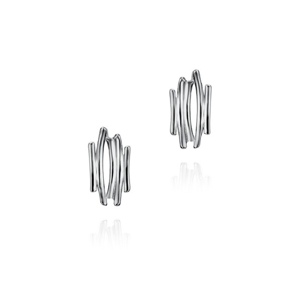 Midi irregular motif earrings in sterling silver 925
