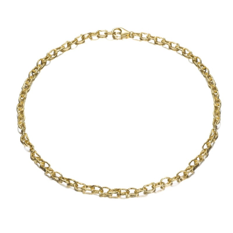 Irregular Interlocking Necklace in 18k Gold Vermeil
