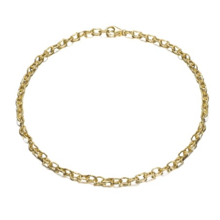 Collar irregular entrelazado en baño de oro 18k