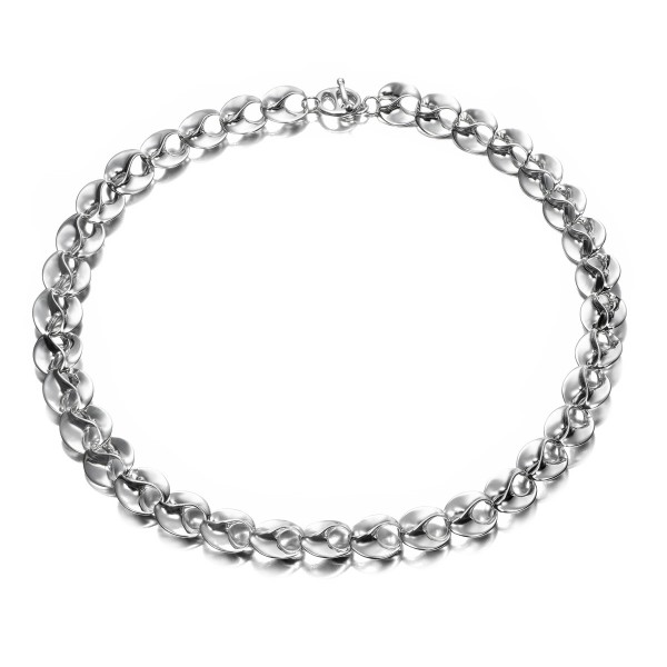 Necklace with small links in sterling silver