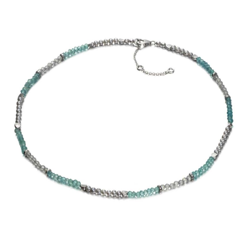 Collar en plata de ley con gemas naturales